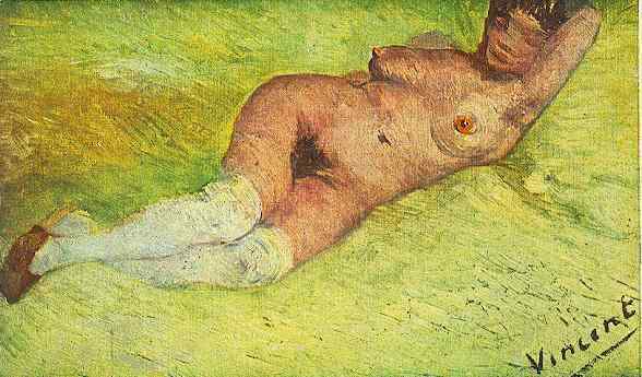 Wikioo.org – La Enciclopedia de las Bellas Artes - Pintura, Obras de arte de Vincent Van Gogh - mujer desnuda reclinando