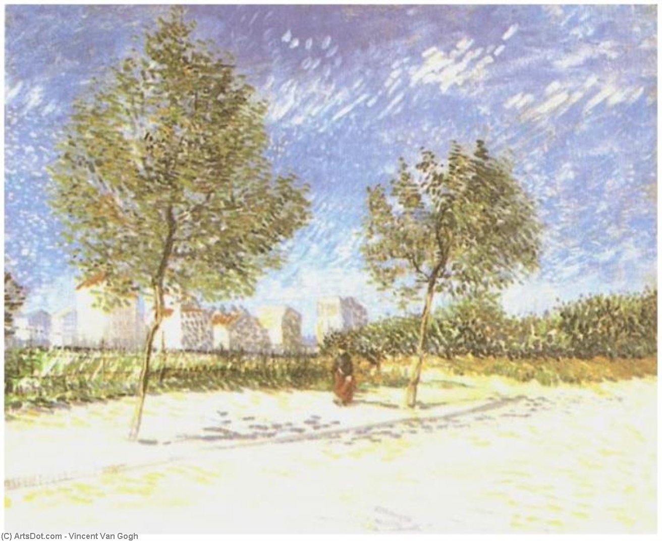 WikiOO.org - Encyclopedia of Fine Arts - Maleri, Artwork Vincent Van Gogh - On the Outskirts of Paris