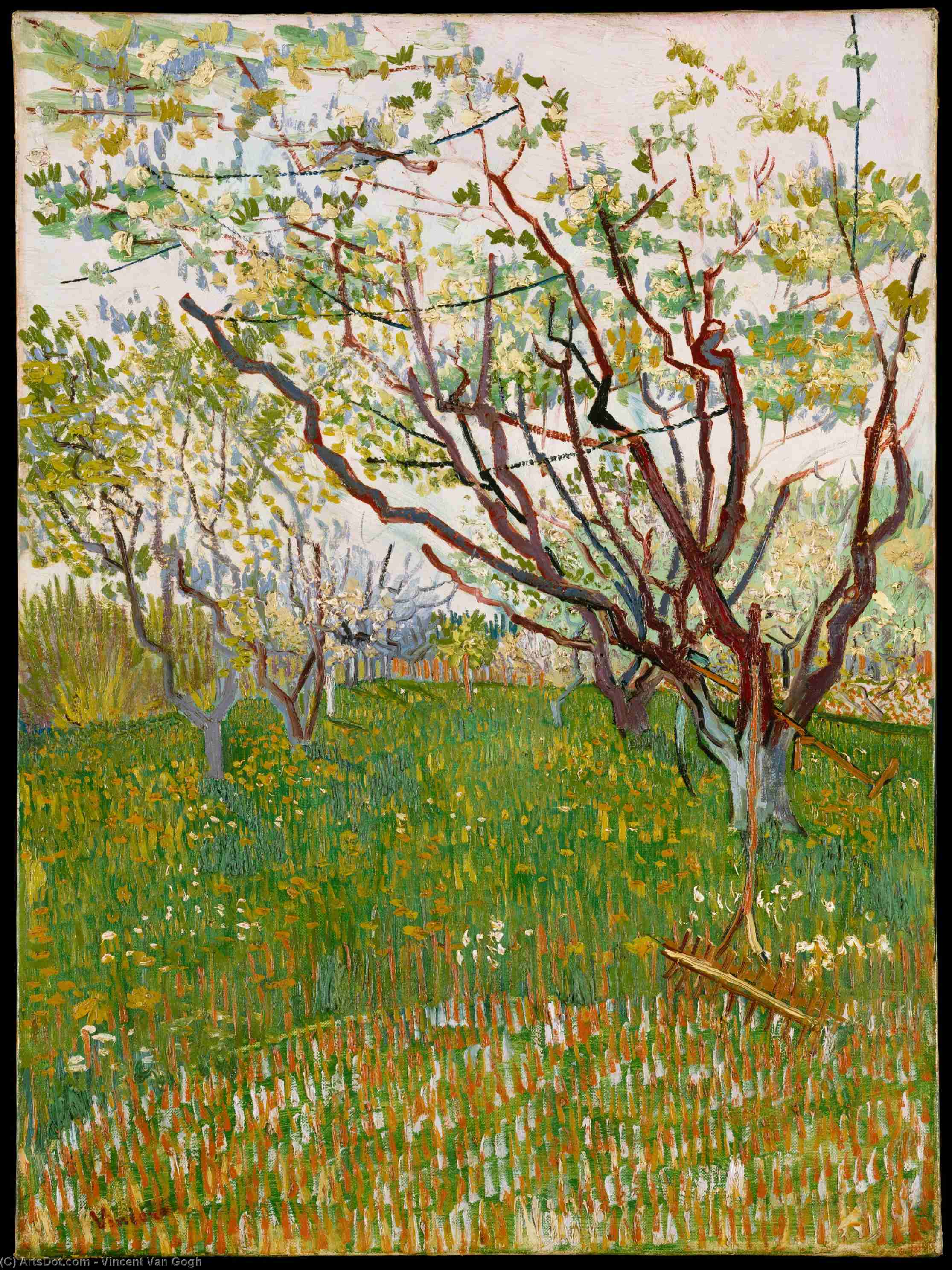 WikiOO.org - Enciclopédia das Belas Artes - Pintura, Arte por Vincent Van Gogh - Orchard in Blossom 5