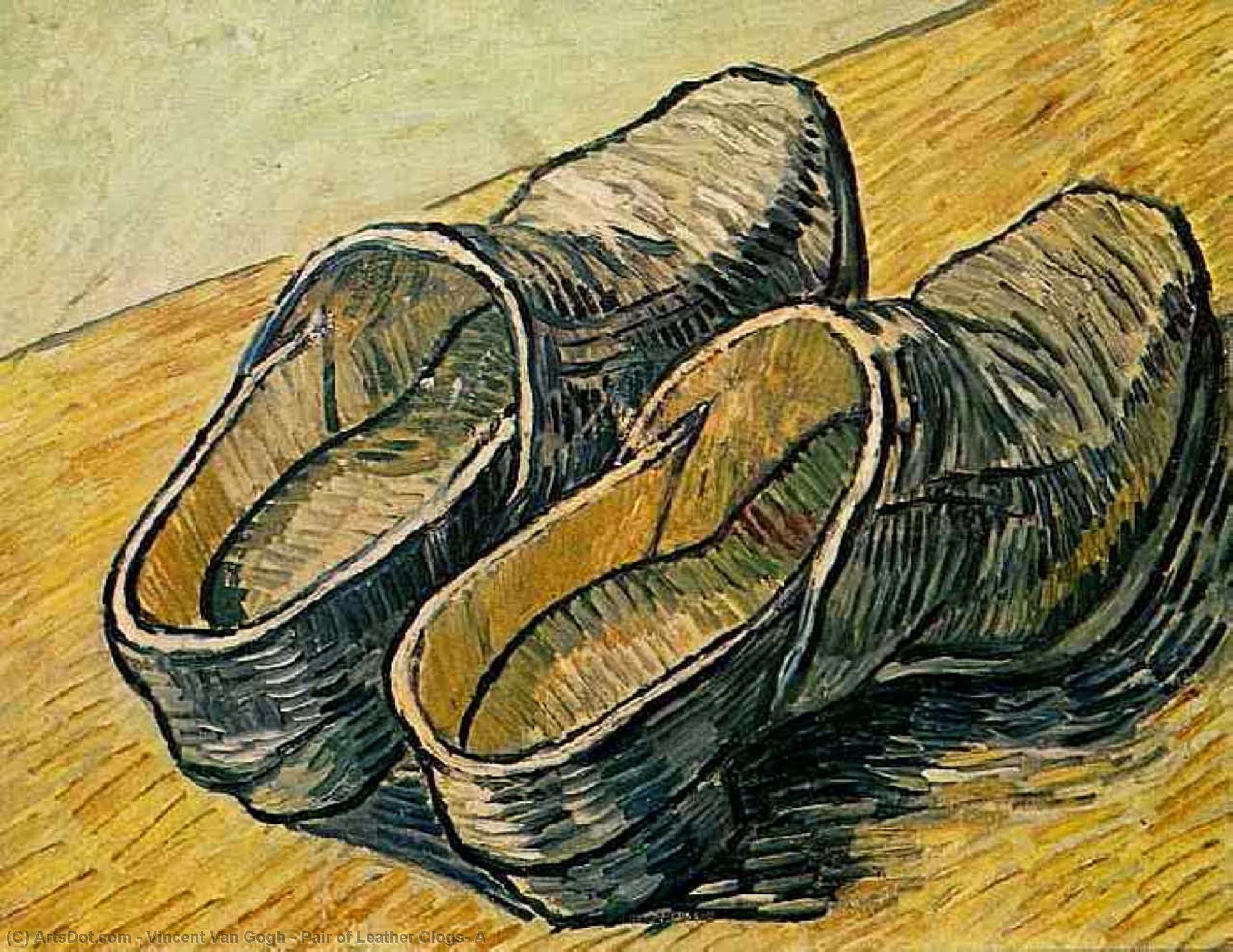 Wikioo.org - The Encyclopedia of Fine Arts - Painting, Artwork by Vincent Van Gogh - Pair of Leather Clogs, A