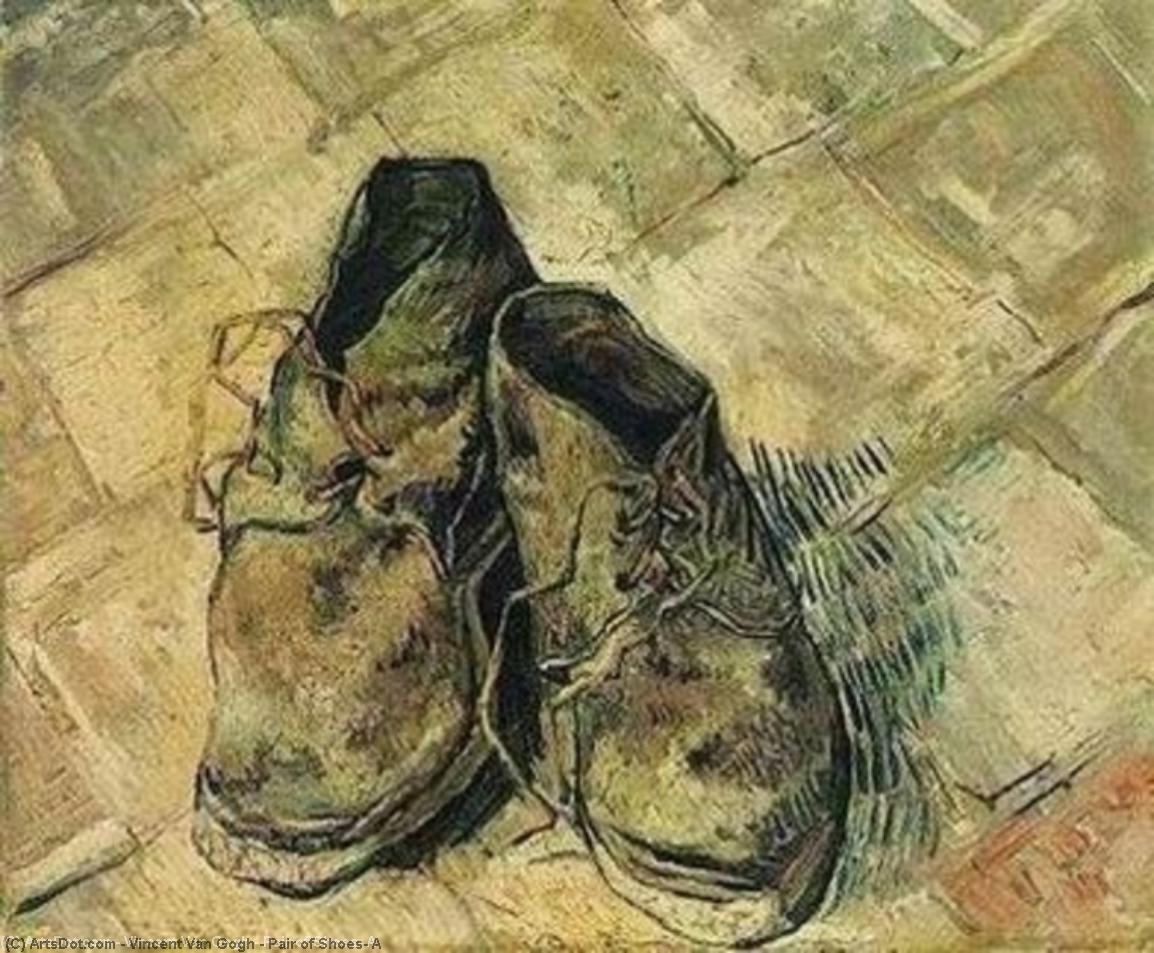 WikiOO.org - Encyclopedia of Fine Arts - Maľba, Artwork Vincent Van Gogh - Pair of Shoes, A