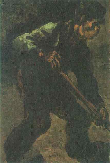 Wikioo.org - สารานุกรมวิจิตรศิลป์ - จิตรกรรม Vincent Van Gogh - Peasant Digging