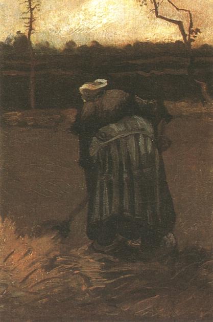Wikioo.org - The Encyclopedia of Fine Arts - Painting, Artwork by Vincent Van Gogh - Peasant Woman Digging 3