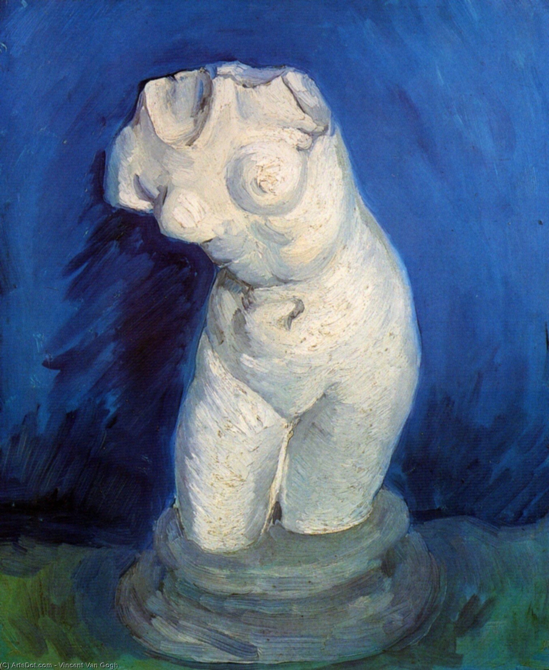 WikiOO.org – 美術百科全書 - 繪畫，作品 Vincent Van Gogh - 一个女性躯干的石膏雕像