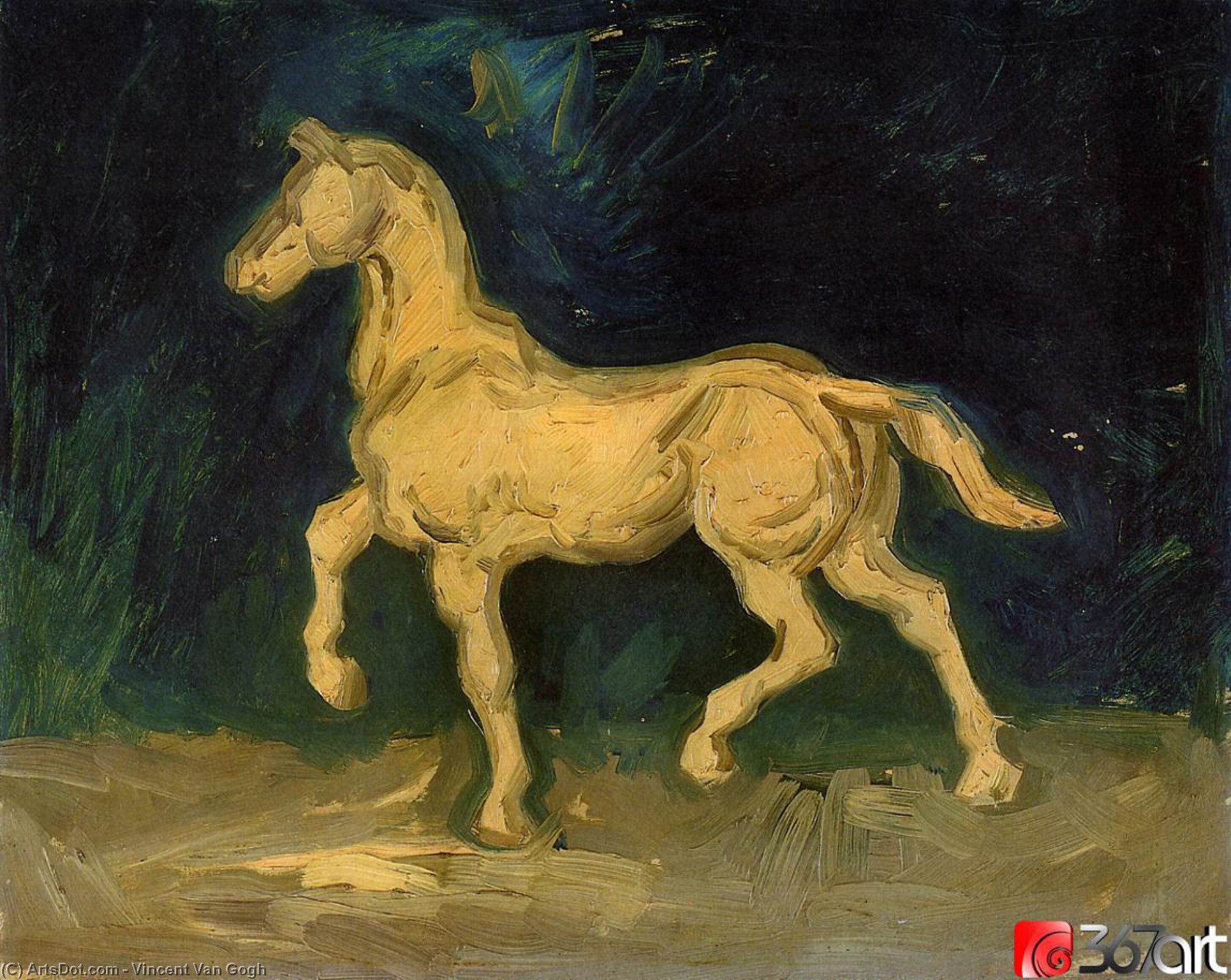 Wikioo.org - The Encyclopedia of Fine Arts - Painting, Artwork by Vincent Van Gogh - Plaster Statuette of a Horse