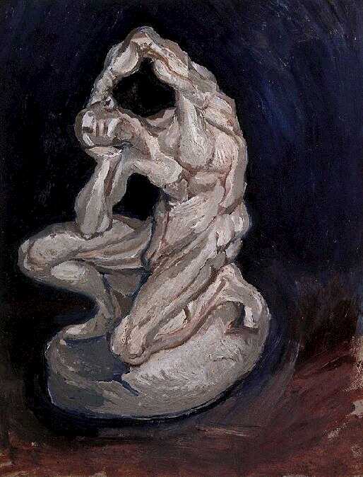 Wikoo.org - موسوعة الفنون الجميلة - اللوحة، العمل الفني Vincent Van Gogh - Plaster Statuette of a Kneeling Man
