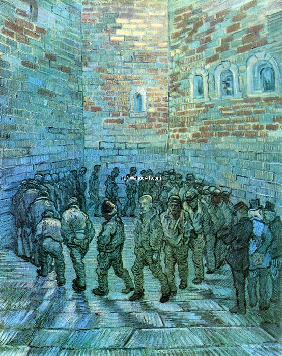 Wikioo.org – L'Encyclopédie des Beaux Arts - Peinture, Oeuvre de Vincent Van Gogh - exercice prisonniers ( après dore )