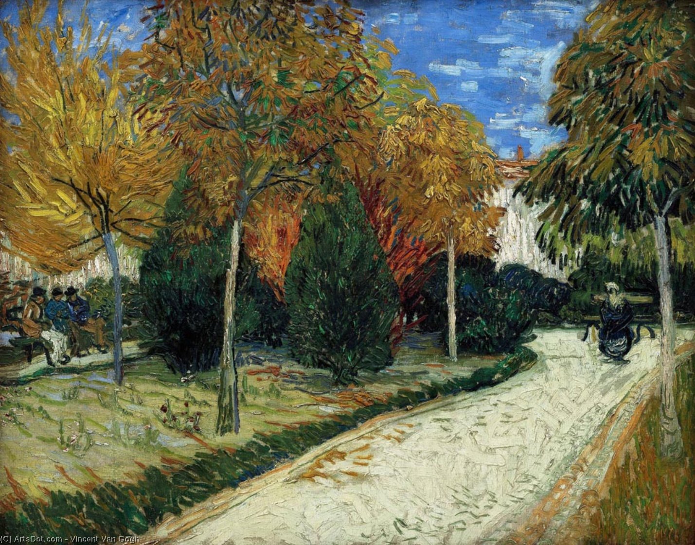 Wikioo.org - The Encyclopedia of Fine Arts - Painting, Artwork by Vincent Van Gogh - Public Park at Arles, The