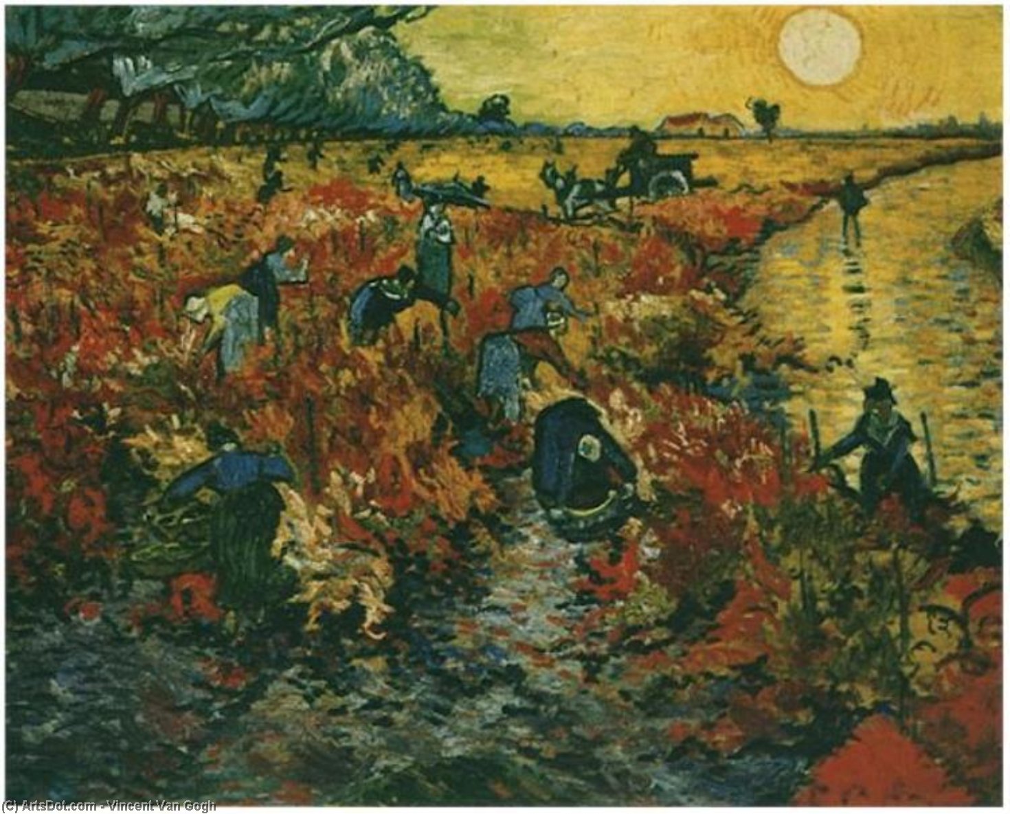 Wikioo.org – La Enciclopedia de las Bellas Artes - Pintura, Obras de arte de Vincent Van Gogh - viñedo rojo , Los