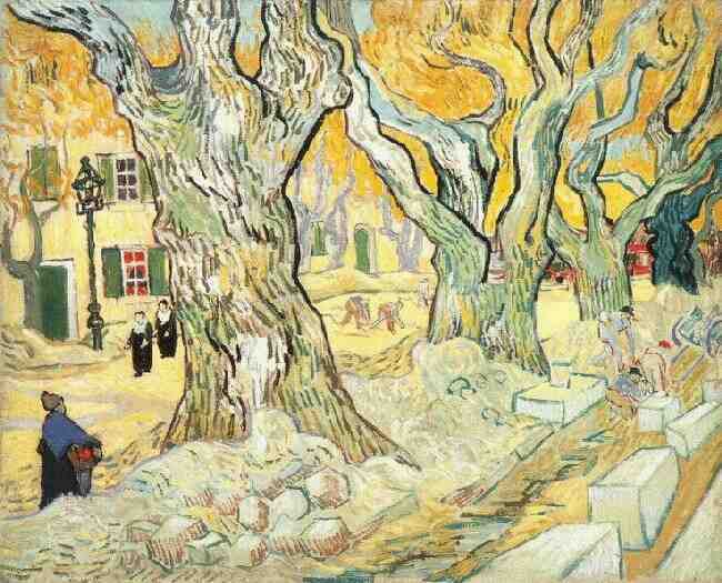 WikiOO.org - Encyclopedia of Fine Arts - Festés, Grafika Vincent Van Gogh - Road Menders, The 2