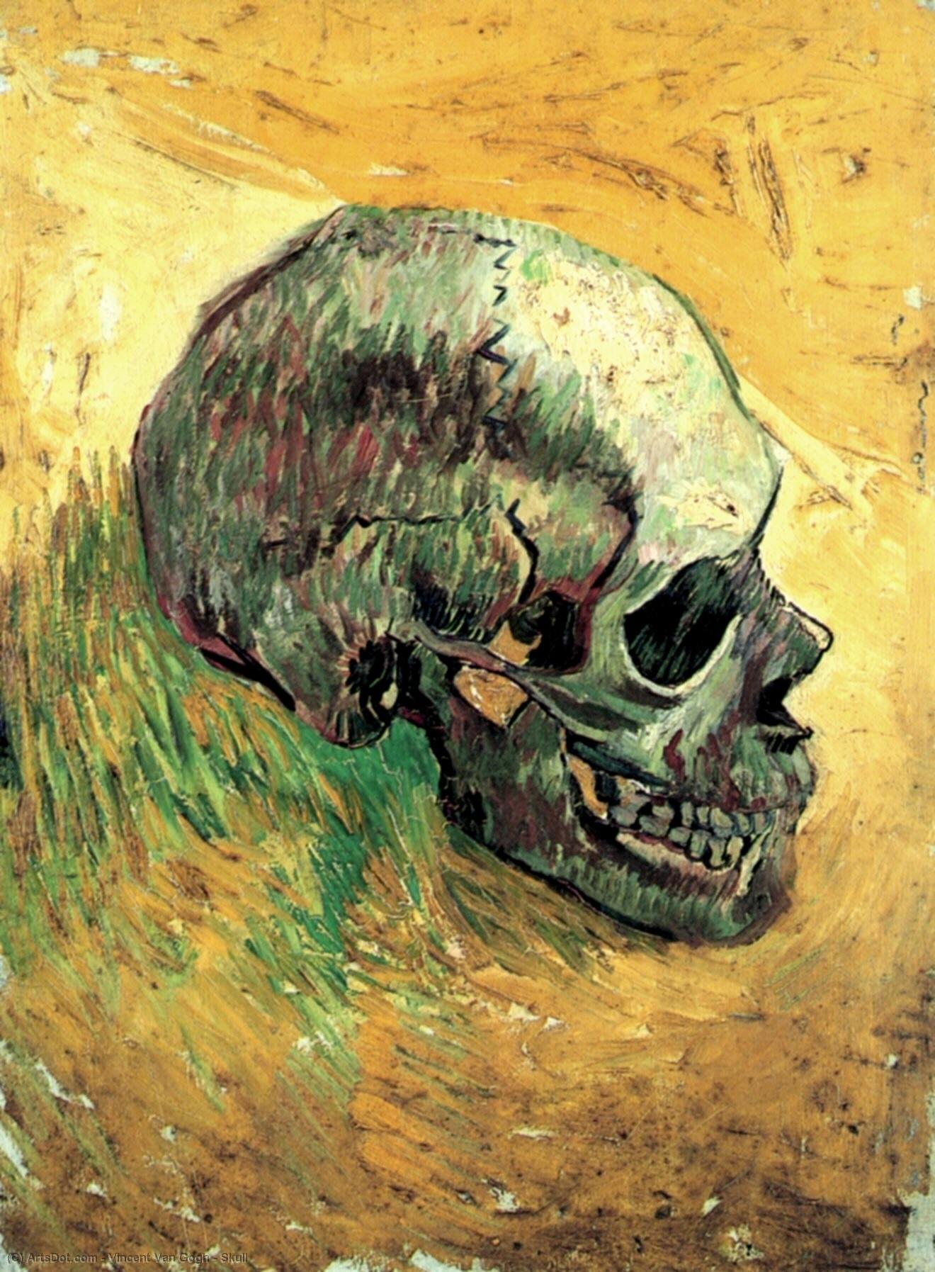 Wikioo.org – L'Encyclopédie des Beaux Arts - Peinture, Oeuvre de Vincent Van Gogh - crâne