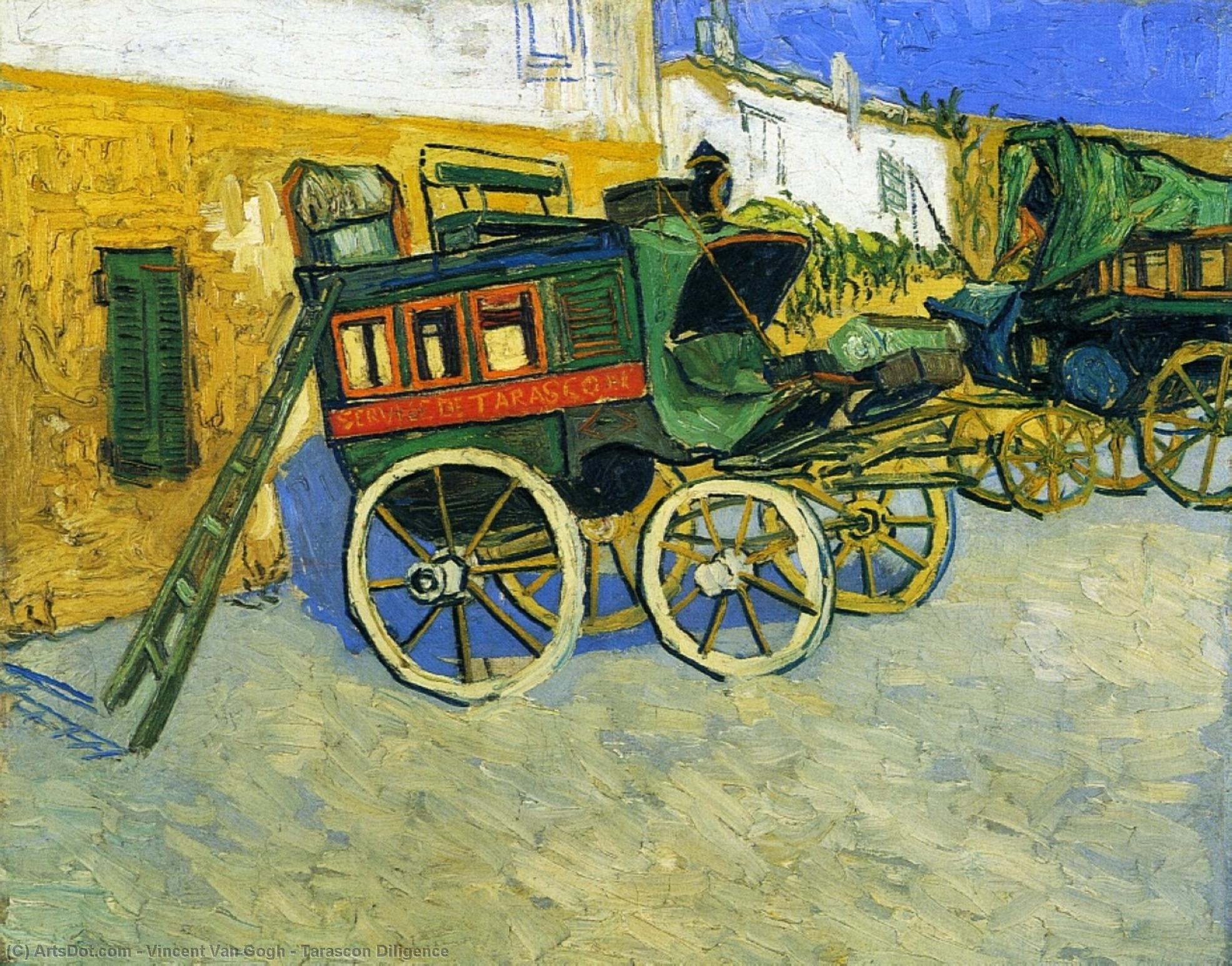 WikiOO.org - Encyclopedia of Fine Arts - Malba, Artwork Vincent Van Gogh - Tarascon Diligence