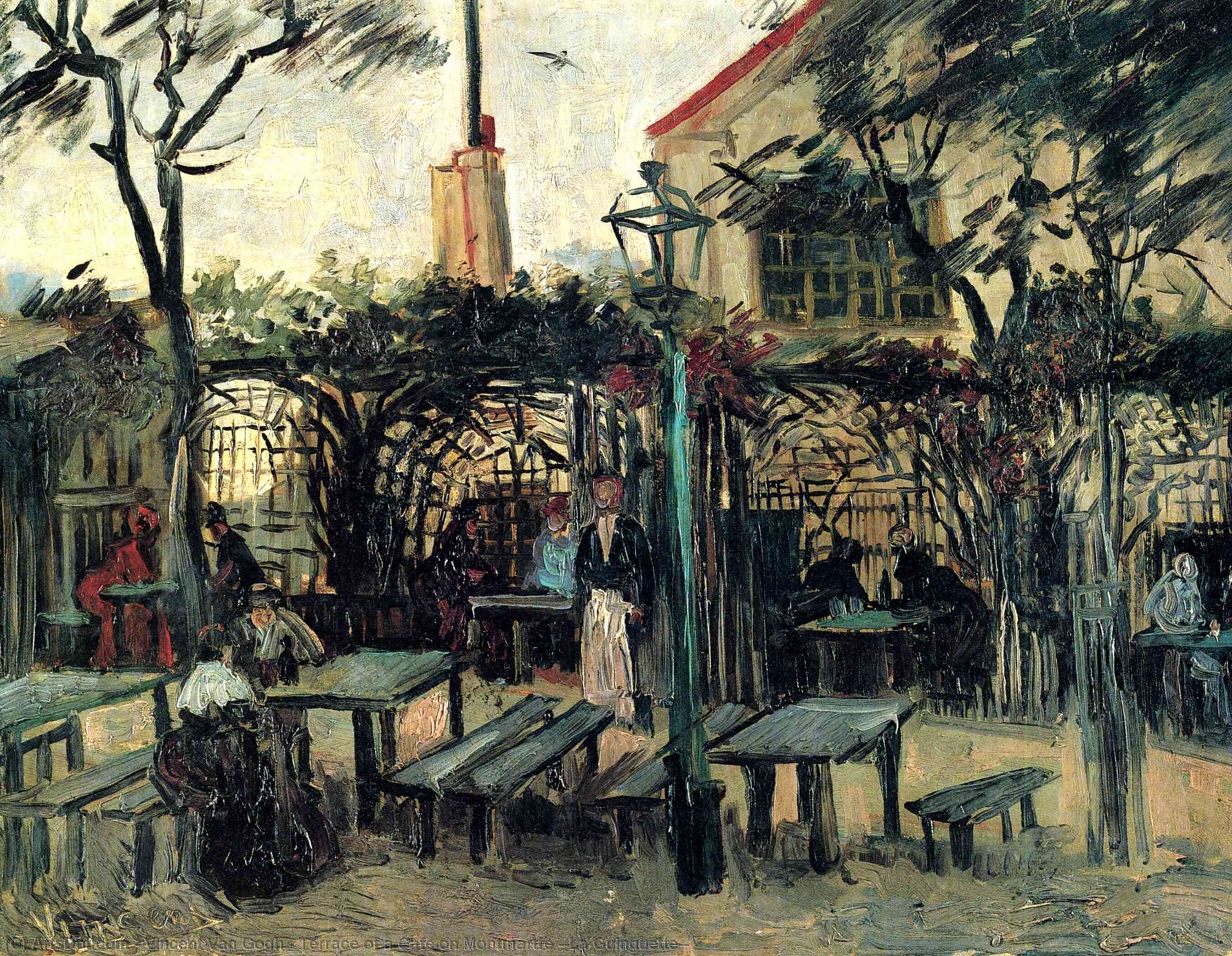 Wikoo.org - موسوعة الفنون الجميلة - اللوحة، العمل الفني Vincent Van Gogh - Terrace of a Cafe on Montmartre ''La Guinguette''