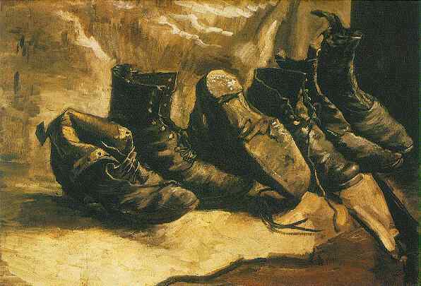 Wikioo.org - The Encyclopedia of Fine Arts - Painting, Artwork by Vincent Van Gogh - Three Pairs of Shoes