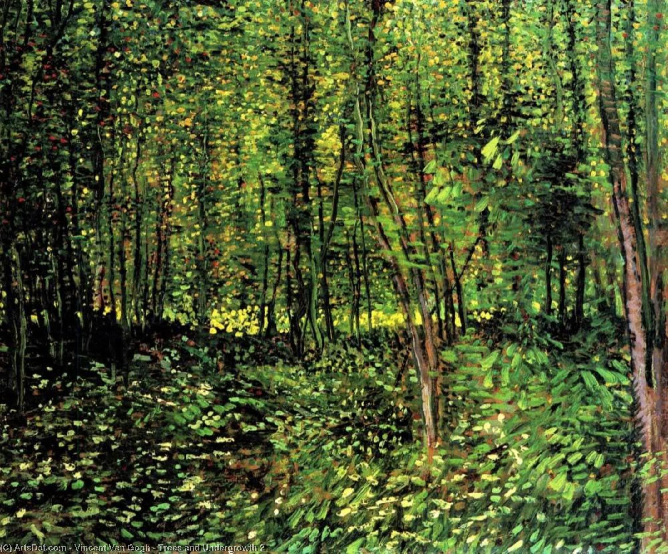 Wikioo.org - The Encyclopedia of Fine Arts - Painting, Artwork by Vincent Van Gogh - Trees and Undergrowth 2