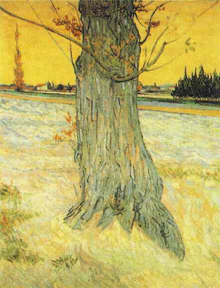 WikiOO.org - 백과 사전 - 회화, 삽화 Vincent Van Gogh - Trunk of an Old Yew Tree