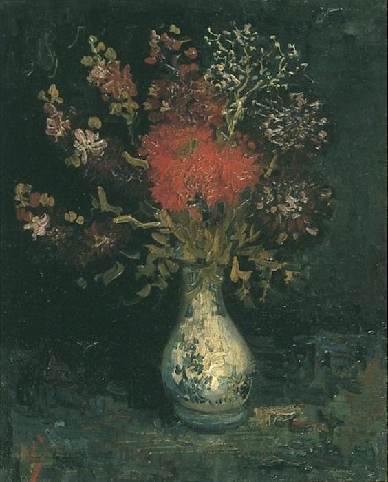 Wikioo.org - The Encyclopedia of Fine Arts - Painting, Artwork by Vincent Van Gogh - Vase with Flowers