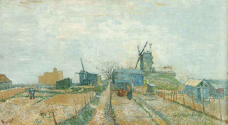 Wikioo.org - The Encyclopedia of Fine Arts - Painting, Artwork by Vincent Van Gogh - Vegetable Garden in Montmartre