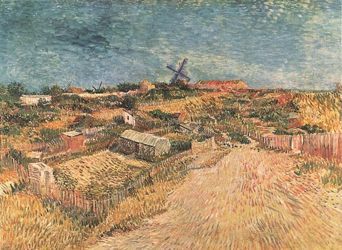 Wikioo.org – L'Enciclopedia delle Belle Arti - Pittura, Opere di Vincent Van Gogh - Orti a Montmartre La Butte Montmartre