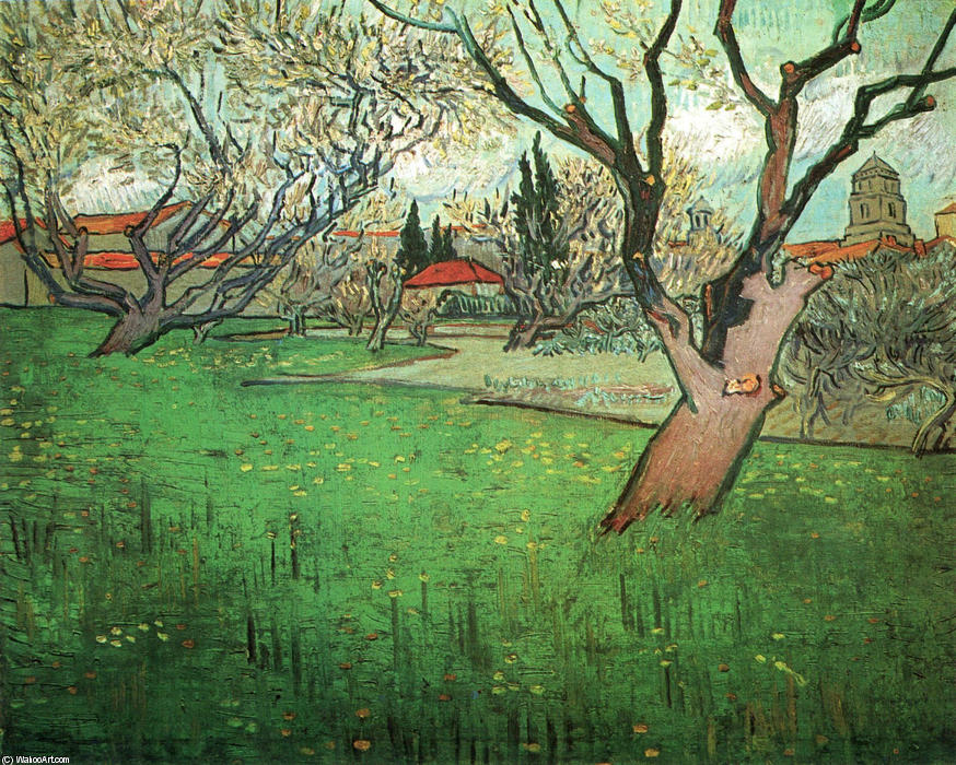 Wikioo.org - The Encyclopedia of Fine Arts - Painting, Artwork by Vincent Van Gogh - View of Arles with Trees in Blossom