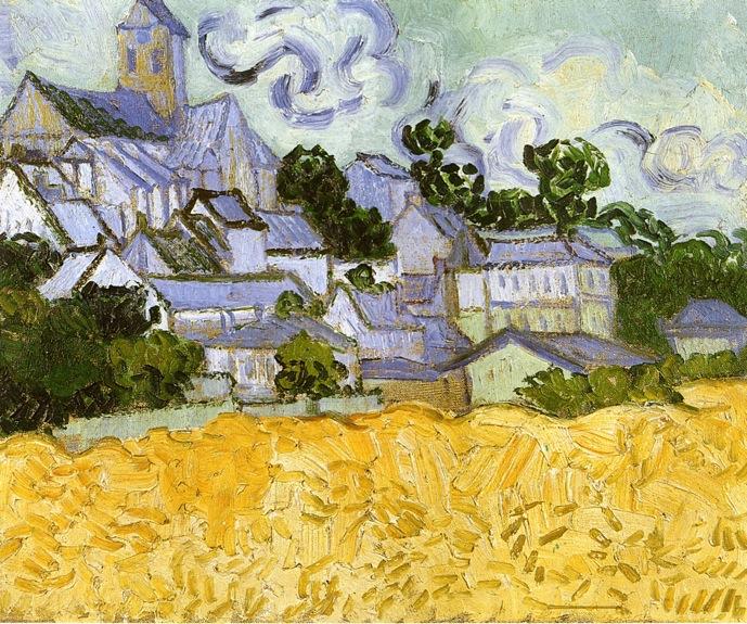 Wikioo.org - The Encyclopedia of Fine Arts - Painting, Artwork by Vincent Van Gogh - View of Auvers with Church