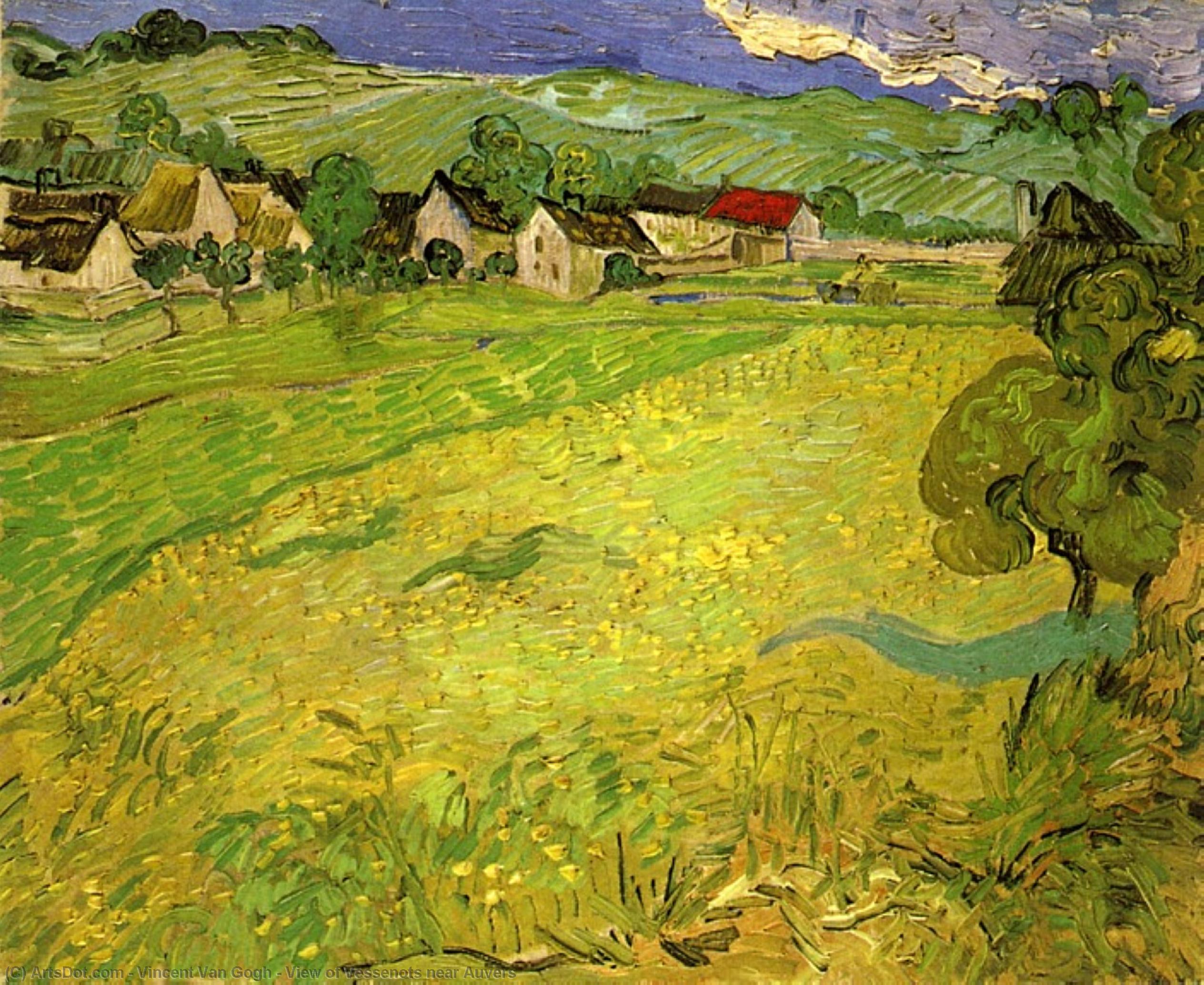 WikiOO.org - אנציקלופדיה לאמנויות יפות - ציור, יצירות אמנות Vincent Van Gogh - View of Vessenots near Auvers