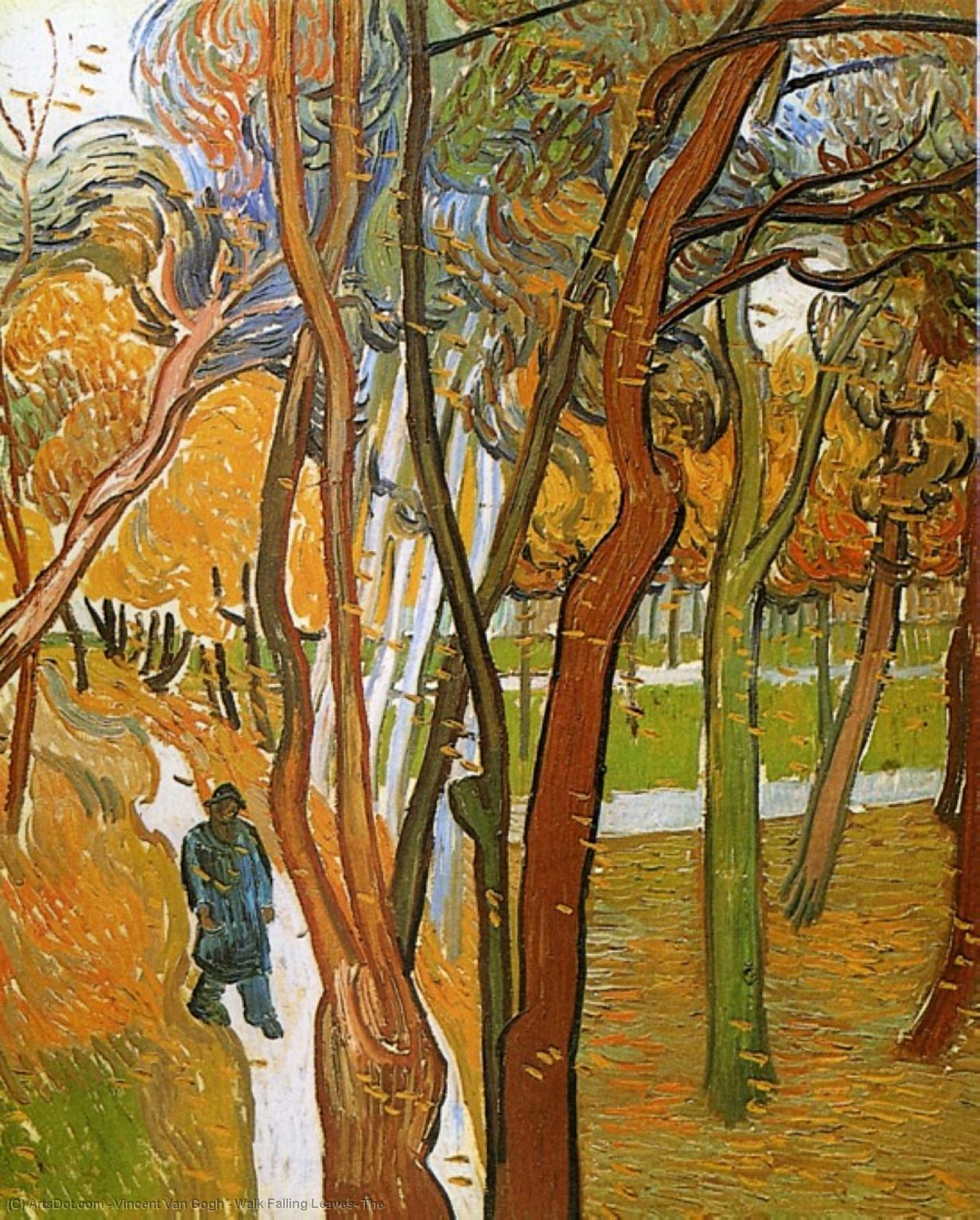 Wikioo.org - The Encyclopedia of Fine Arts - Painting, Artwork by Vincent Van Gogh - Walk Falling Leaves, The