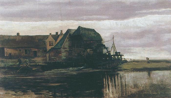 WikiOO.org - Encyclopedia of Fine Arts - Maleri, Artwork Vincent Van Gogh - Water Mill at Gennep 2
