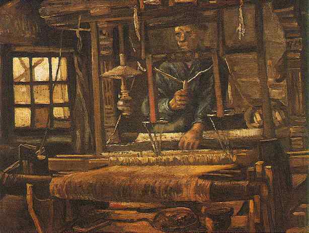 Wikioo.org – La Enciclopedia de las Bellas Artes - Pintura, Obras de arte de Vincent Van Gogh - Tejedor visto  de  el  frontón
