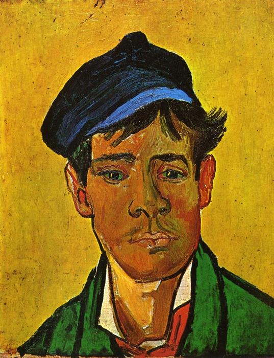 WikiOO.org - Encyclopedia of Fine Arts - Maleri, Artwork Vincent Van Gogh - Young Man with a Cap