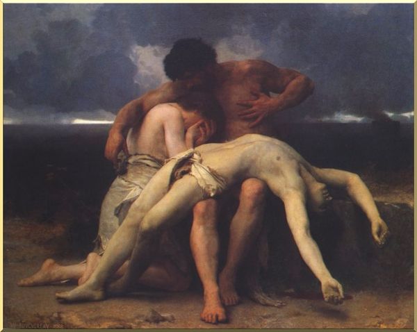 WikiOO.org - Encyclopedia of Fine Arts - Maleri, Artwork William Adolphe Bouguereau - First Mourning