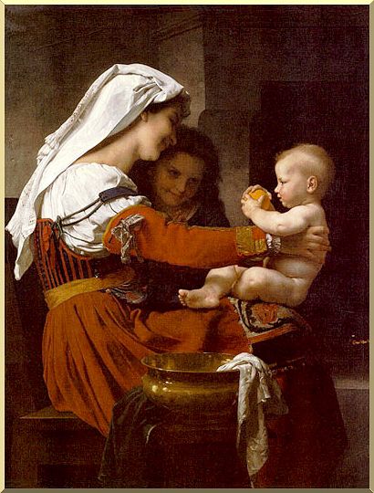 Wikioo.org - The Encyclopedia of Fine Arts - Painting, Artwork by William Adolphe Bouguereau - Madonna and Child with St. John the Baptist