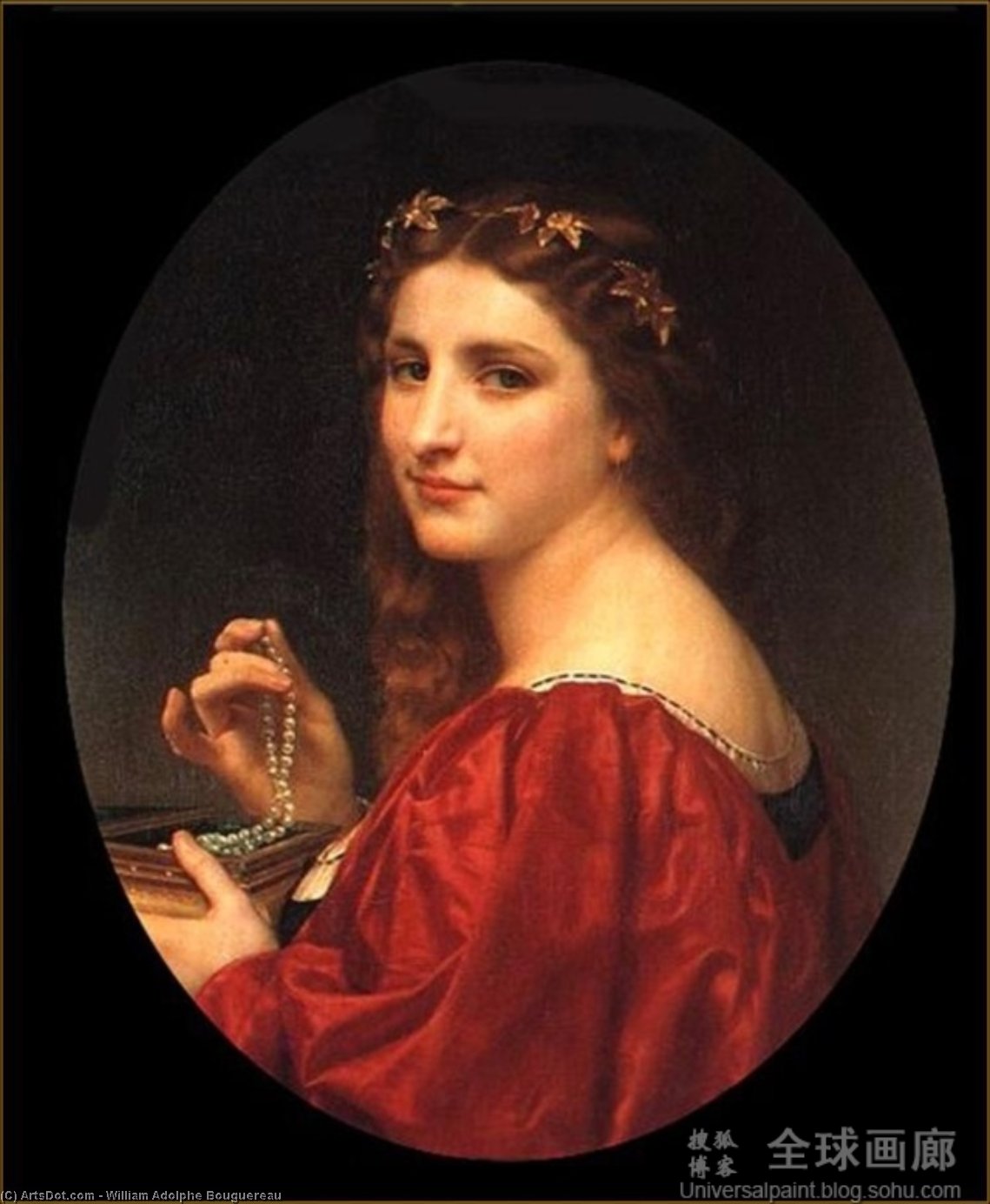 Wikoo.org - موسوعة الفنون الجميلة - اللوحة، العمل الفني William Adolphe Bouguereau - Marguerite