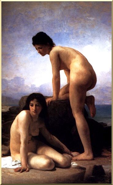 Wikioo.org - Die Enzyklopädie bildender Kunst - Malerei, Kunstwerk von William Adolphe Bouguereau - der badende