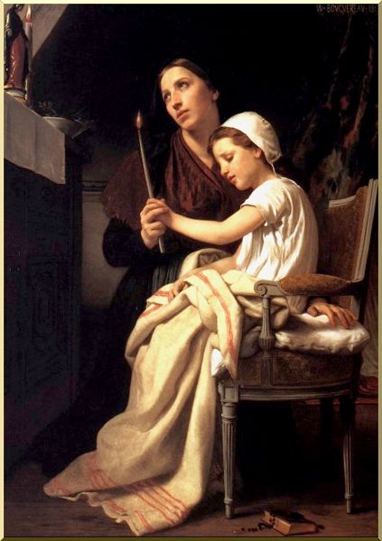 Wikioo.org - The Encyclopedia of Fine Arts - Painting, Artwork by William Adolphe Bouguereau - The Thank Offering