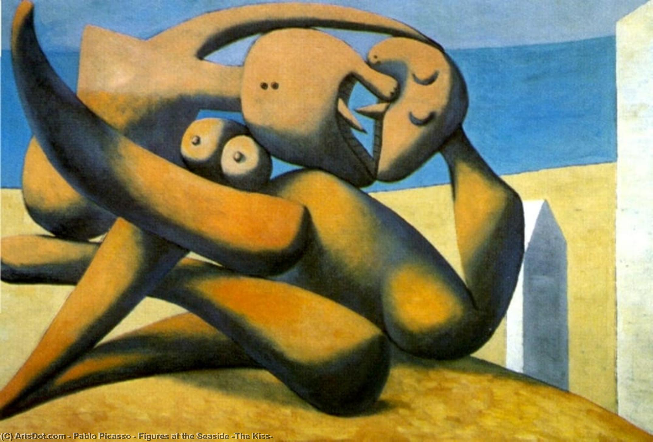 Wikioo.org – L'Enciclopedia delle Belle Arti - Pittura, Opere di Pablo Picasso - Dati al dopodomani  Mare  dopodomani  bacio