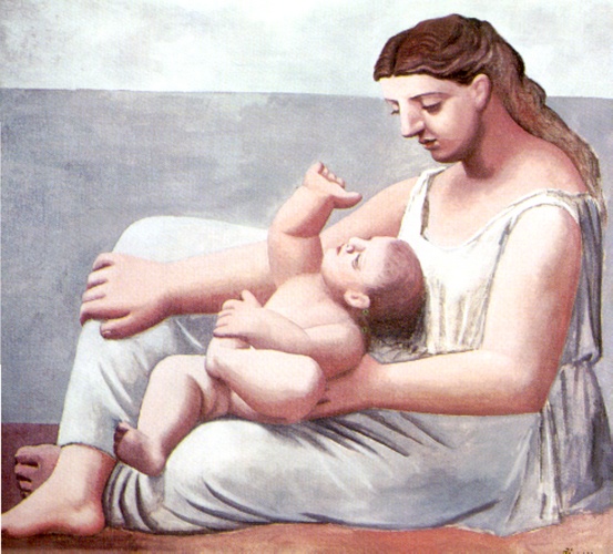 Wikioo.org – La Enciclopedia de las Bellas Artes - Pintura, Obras de arte de Pablo Picasso - madre y niño