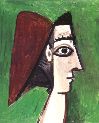 Wikioo.org - Bách khoa toàn thư về mỹ thuật - Vẽ tranh, Tác phẩm nghệ thuật Pablo Picasso - Profile of a Woman's Face