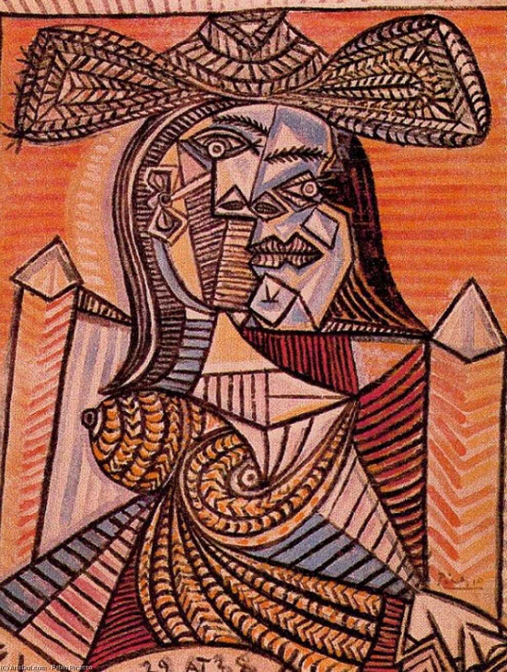 Wikioo.org - The Encyclopedia of Fine Arts - Painting, Artwork by Pablo Picasso - Seated Woman