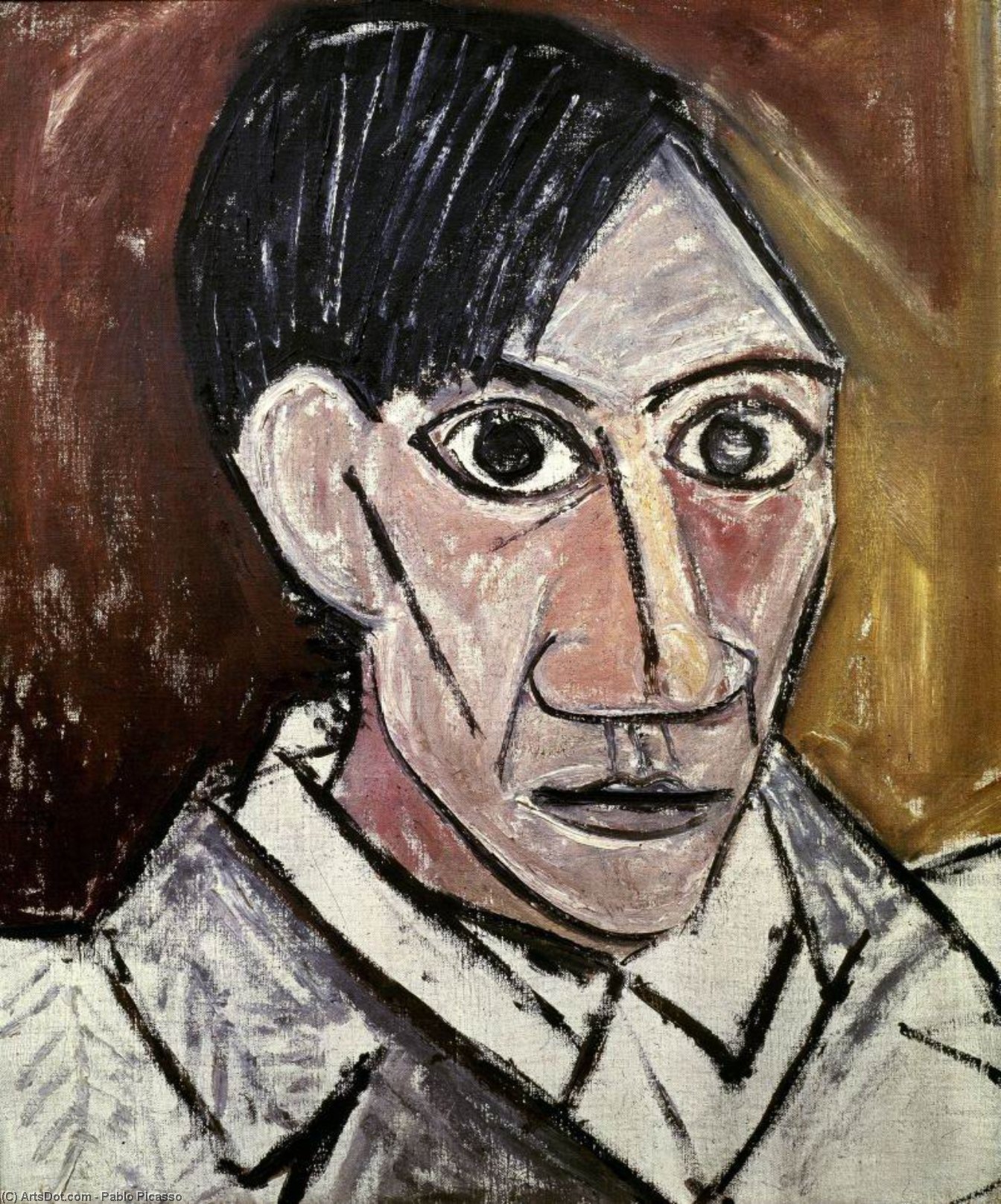 Wikioo.org - สารานุกรมวิจิตรศิลป์ - จิตรกรรม Pablo Picasso - Self Portrait
