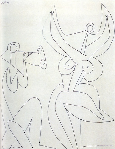 WikiOO.org - אנציקלופדיה לאמנויות יפות - ציור, יצירות אמנות Pablo Picasso - The Dance