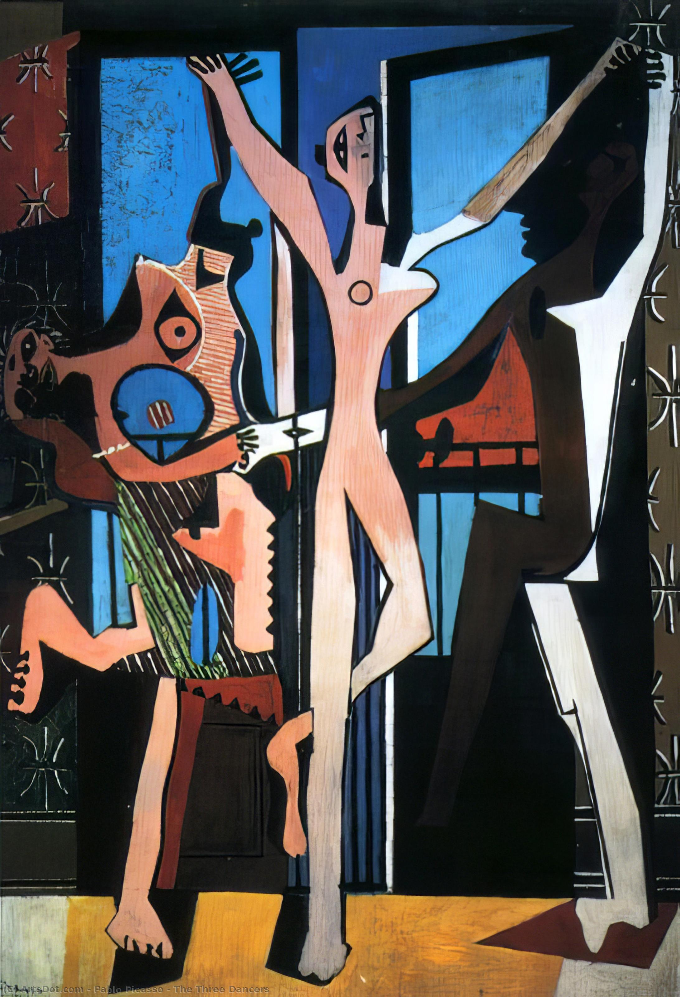 Wikoo.org - موسوعة الفنون الجميلة - اللوحة، العمل الفني Pablo Picasso - The Three Dancers
