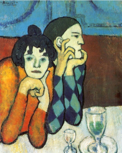 WikiOO.org - 백과 사전 - 회화, 삽화 Pablo Picasso - The Two Saltimbanques
