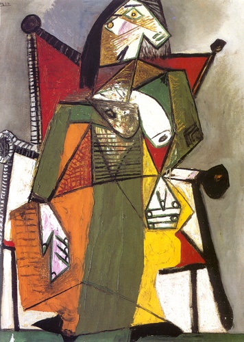 WikiOO.org - Encyclopedia of Fine Arts - Maleri, Artwork Pablo Picasso - Woman Sitting in an Armchair