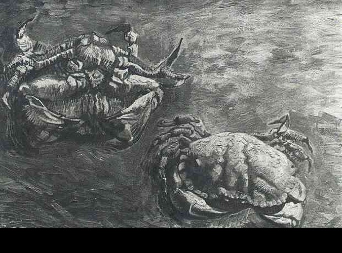 WikiOO.org - Enciklopedija dailės - Tapyba, meno kuriniai Vincent Van Gogh - Two Crabs