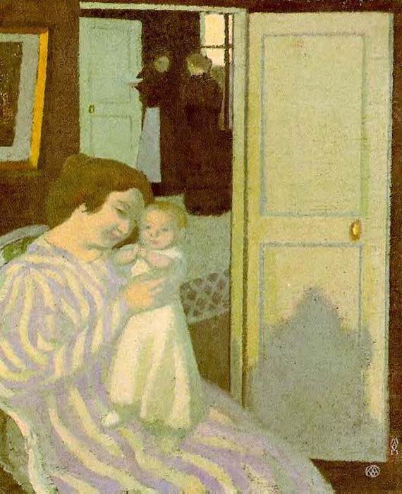 Wikioo.org - The Encyclopedia of Fine Arts - Painting, Artwork by Denis Maurice - MOTHER AND CHILD, ST PETERSBOURG HERMITAGE