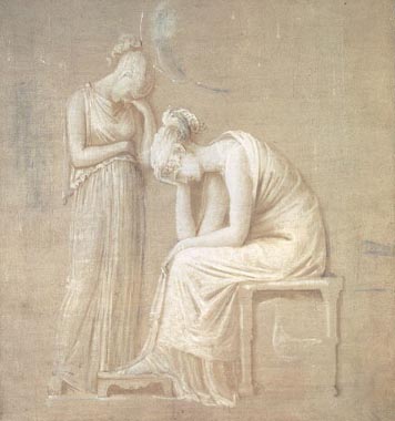 WikiOO.org - Encyclopedia of Fine Arts - Schilderen, Artwork Antonio Canova - Bozetto di due figure femminili 1806