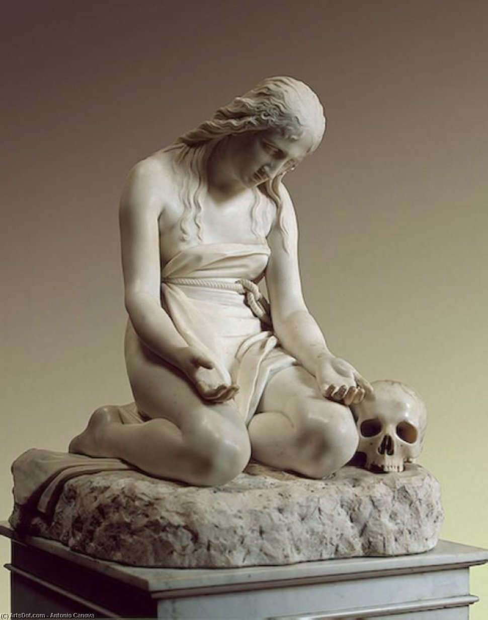 WikiOO.org - Enciclopedia of Fine Arts - Pictura, lucrări de artă Antonio Canova - Maddalena penitente 1809