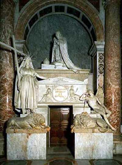 Wikioo.org - สารานุกรมวิจิตรศิลป์ - จิตรกรรม Antonio Canova - Monumento funerario a Clemente XIII 1783-1792