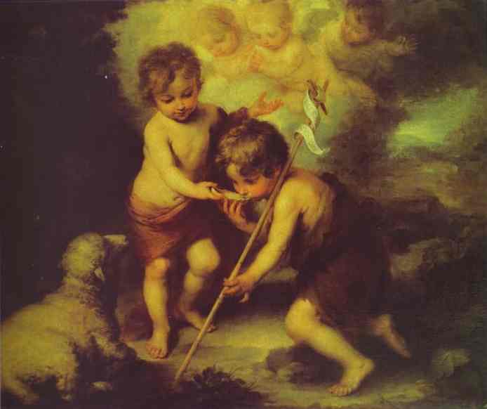 Wikioo.org - The Encyclopedia of Fine Arts - Painting, Artwork by Bartolome Esteban Murillo - Children with a Shell